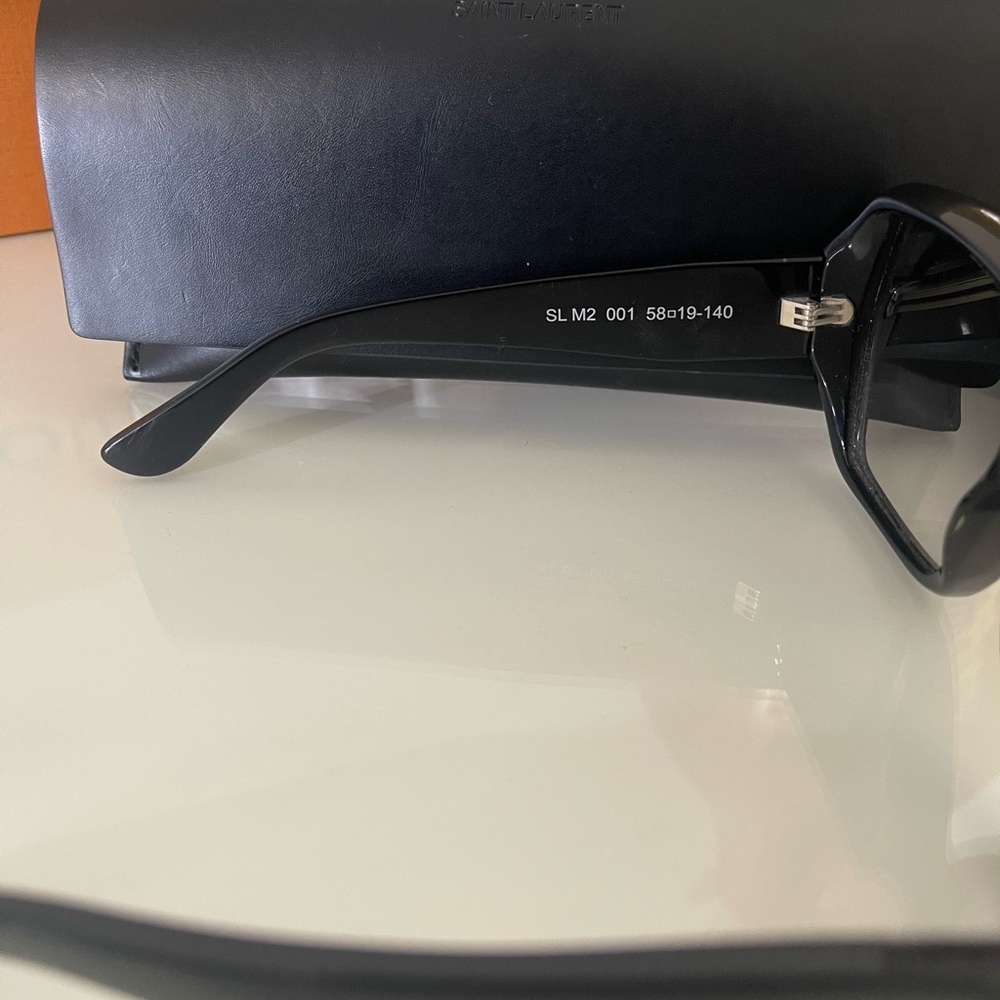 Yves Saint Laurent Black Oversized Square Sunglasses - Picture 8 of 8